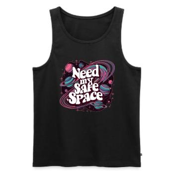 Ich brauche meinen sicheren Raum Freiraum - Männer Premium Bio Tank Top - Schwarz - Vorne - AI Model Male 178 light (178cm)
