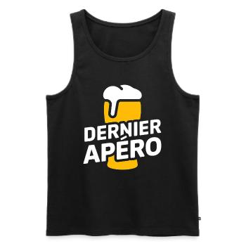 Last aperitif – stag party - Men's Premium Organic Tank Top - black - Front - AI Model Male 178 light (178cm)