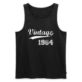 1964 - Männer Premium Bio Tank Top - Schwarz - Vorne - Michal (187cm)