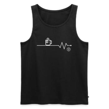 Tea - Men's Premium Organic Tank Top - black - Front - Michal (187cm)