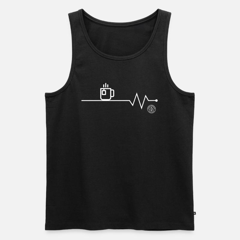 tea - Männer Premium Bio Tank Top - Schwarz