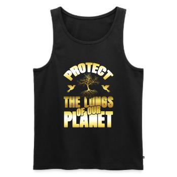 nature conservation environmental protection - Men's Premium Organic Tank Top - black - Front - Michal (187cm)