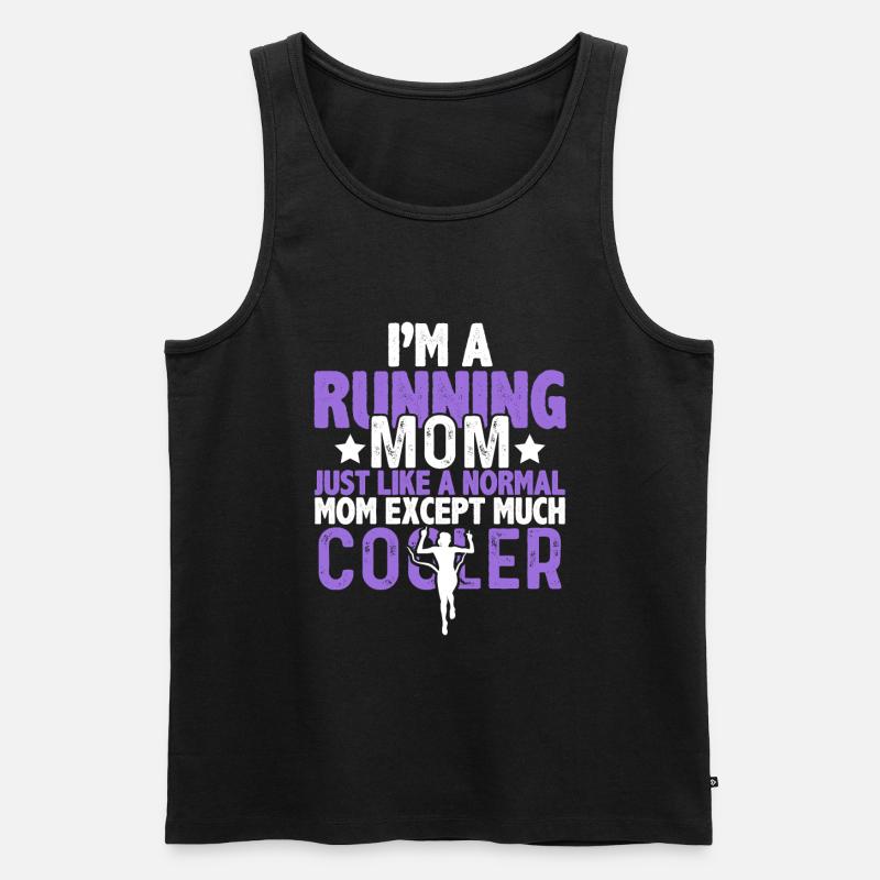 running mom mama - Männer Premium Bio Tank Top - Schwarz