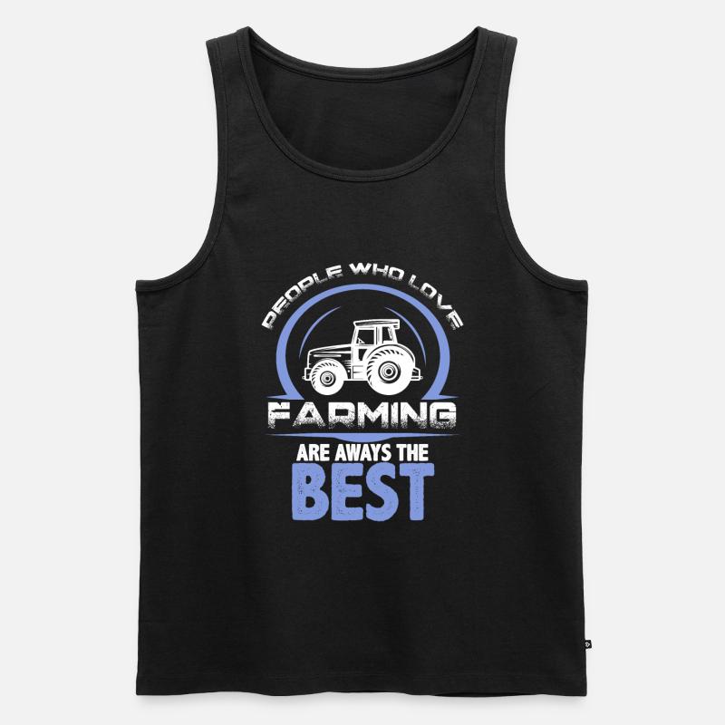 farming traktor - Männer Premium Bio Tank Top - Schwarz