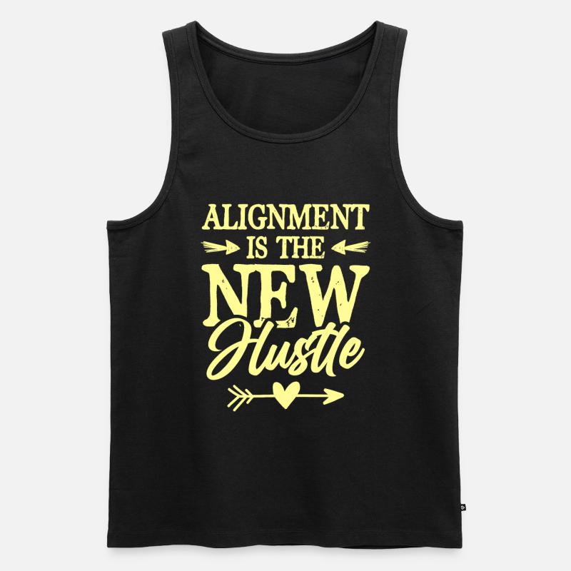 hustle spruch - Männer Premium Bio Tank Top - Schwarz