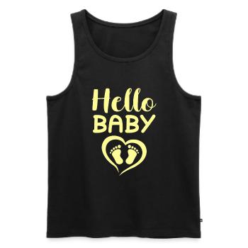 hello baby - Männer Premium Bio Tank Top - Schwarz - Vorne - Michal (187cm)