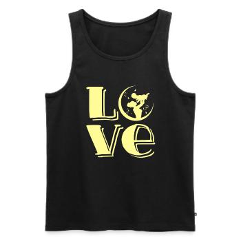 dear baby - Men's Premium Organic Tank Top - black - Front - AI Model Male 178 light (178cm)
