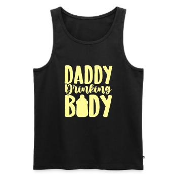 papa bébé papa - Débardeur bio Premium Homme - noir - Devant - Michal (187cm)