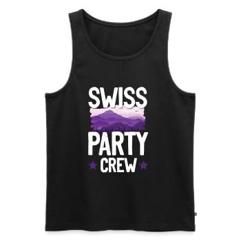 Swiss Party Crew - Débardeur bio Premium Homme - noir - Devant - Michal (187cm)