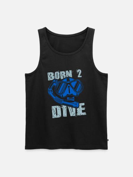 Born to dive - Men's Premium Organic Tank Top - black