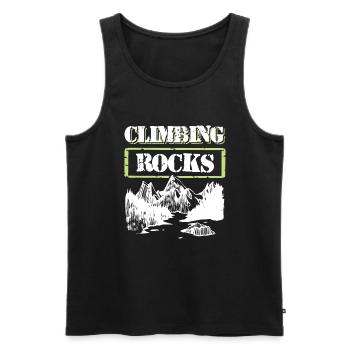 berge klettern - Männer Premium Bio Tank Top - Schwarz - Vorne - Michal (187cm)