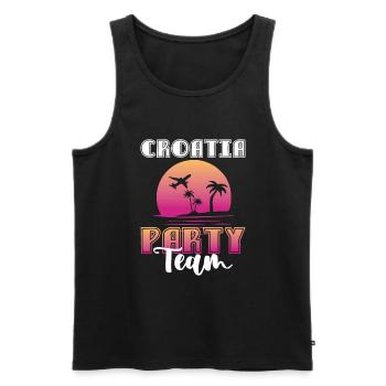 Croatia Party Team - Men's Premium Organic Tank Top - black - Front - Michal (187cm)