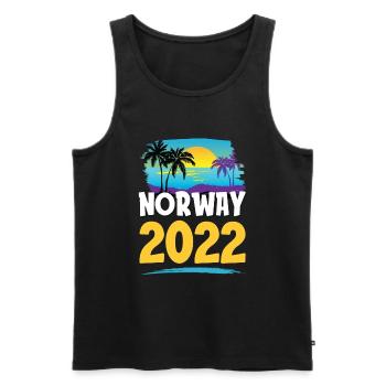 Norway 2023 - Männer Premium Bio Tank Top - Schwarz - Vorne - Michal (187cm)