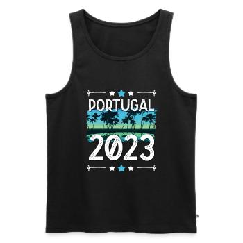 Portugal 2023 - Débardeur bio Premium Homme - noir - Devant - Michal (187cm)