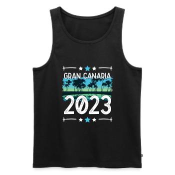 Gran Canaria 2023 - Men's Premium Organic Tank Top - black - Front - Michal (187cm)