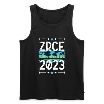 Zrce 2023 - Männer Premium Bio Tank Top - Schwarz - Vorne - AI Model Male 178 light (178cm)
