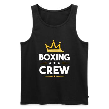 Boxing Crew - Männer Premium Bio Tank Top - Schwarz - Vorne - Michal (187cm)