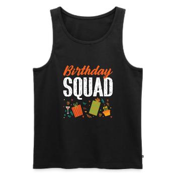 Birthday Squad - Men's Premium Organic Tank Top - black - Front - Michal (187cm)
