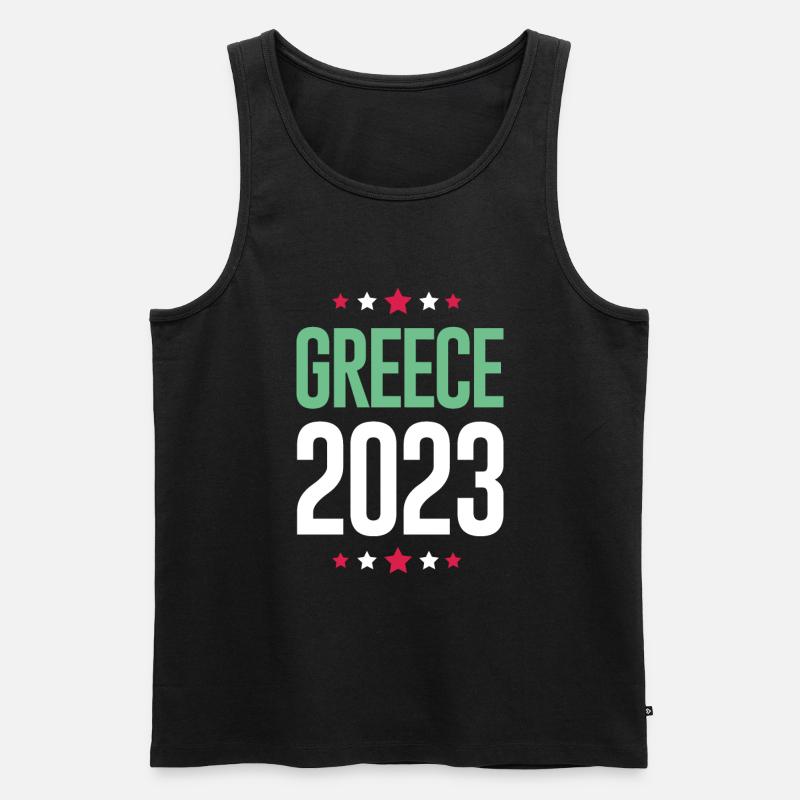 Greece 2023 - Männer Premium Bio Tank Top - Schwarz