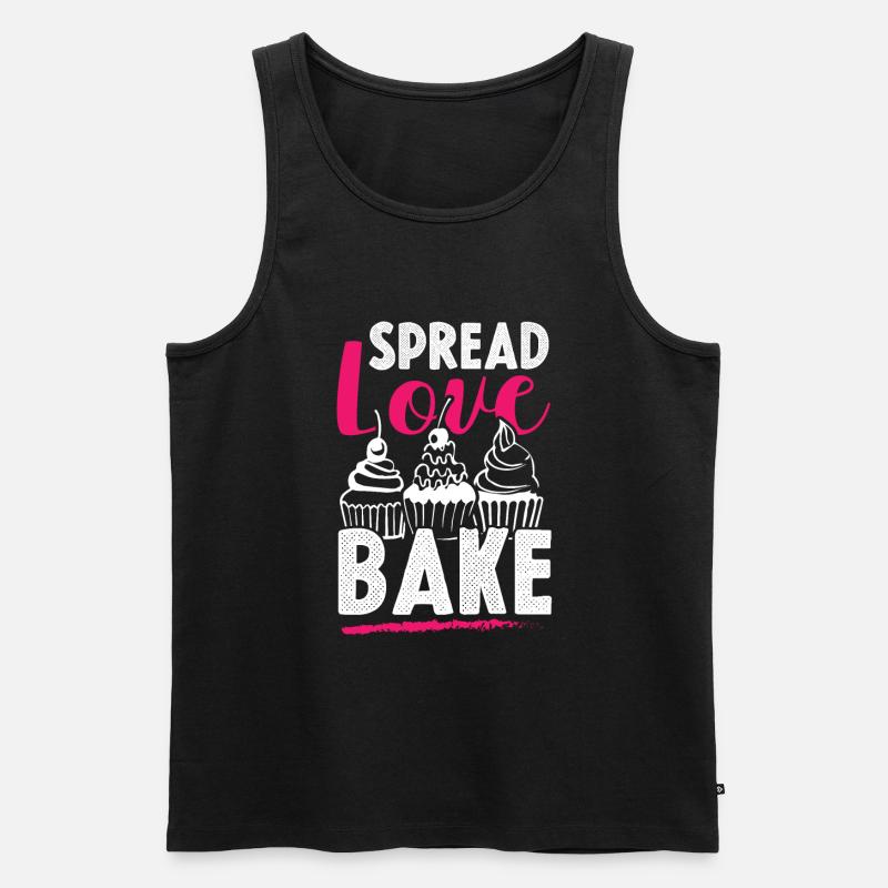 liebe backen - Männer Premium Bio Tank Top - Schwarz