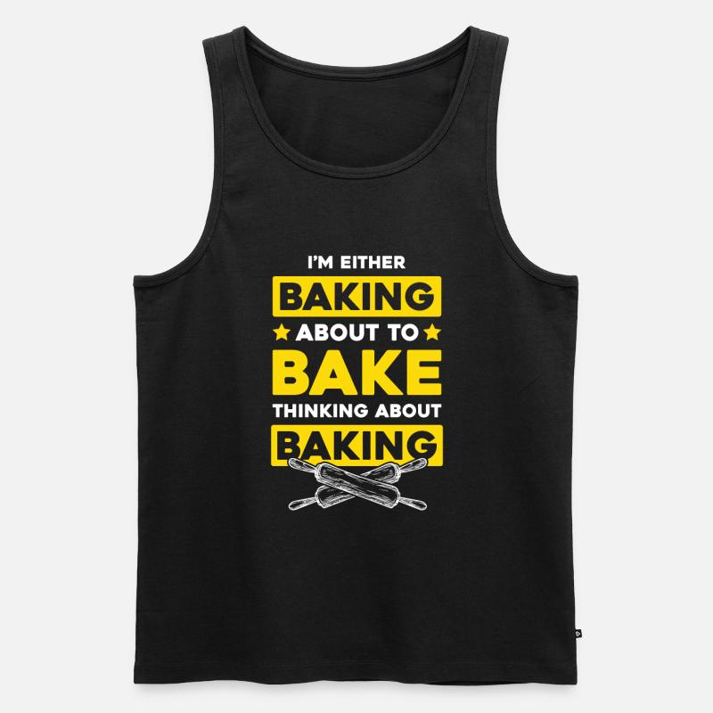 backen bäcker - Männer Premium Bio Tank Top - Schwarz