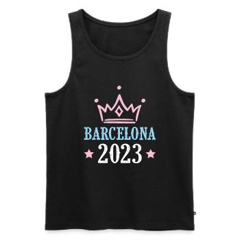 Barcelona 2023 - Männer Premium Bio Tank Top - Schwarz - Vorne - Michal (187cm)