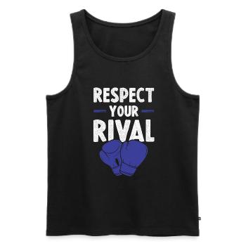 boxen respekt - Männer Premium Bio Tank Top - Schwarz - Vorne - Michal (187cm)