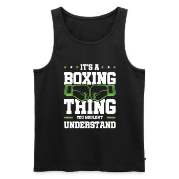 Boxing Boxing Gloves - Men's Premium Organic Tank Top - black - Front - Michal (187cm)
