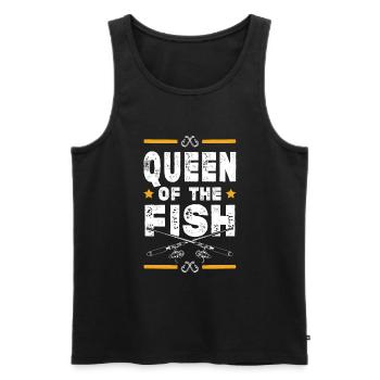 Fisher Queen - Men's Premium Organic Tank Top - black - Front - Michal (187cm)