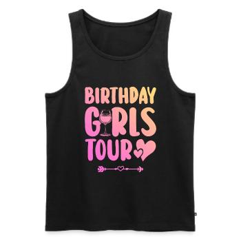 Birthday Party Team - Men's Premium Organic Tank Top - black - Front - Michal (187cm)