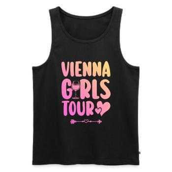 Vienna Party Team Wien - Men's Premium Organic Tank Top - black - Front - AI Model Male 178 light (178cm)