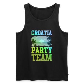 Croatia Party Team - Men's Premium Organic Tank Top - black - Front - Michal (187cm)