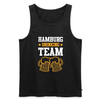 Hamburg Drinking Team - Männer Premium Bio Tank Top - Schwarz - Vorne - Michal (187cm)
