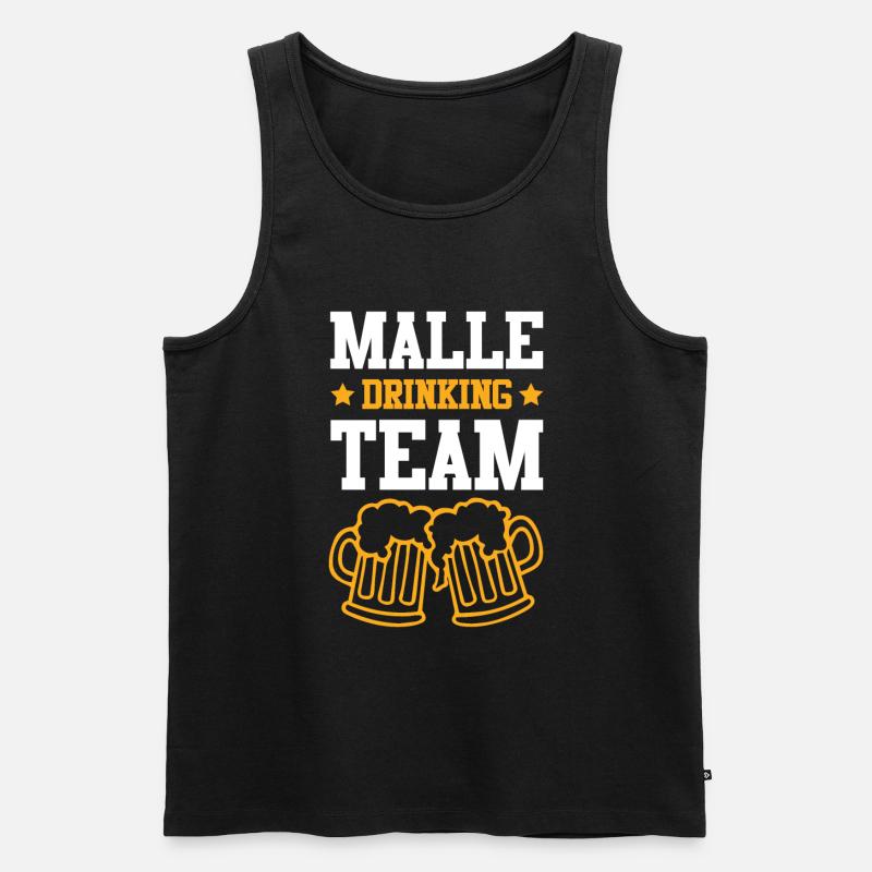 Malle Drinking Team - Männer Premium Bio Tank Top - Schwarz