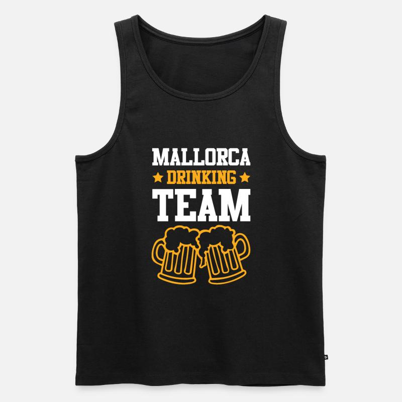 Mallorca Drinking Team - Männer Premium Bio Tank Top - Schwarz