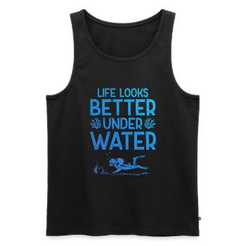 tauchen unter wasser - Männer Premium Bio Tank Top - Schwarz - Vorne - Michal (187cm)
