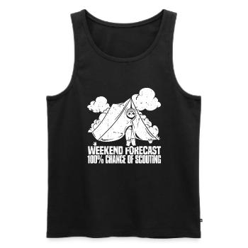 Pfadfinder Fun - Männer Premium Bio Tank Top - Schwarz - Vorne - Michal (187cm)