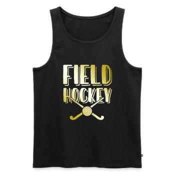 Field hockey sport - Men's Premium Organic Tank Top - black - Front - Michal (187cm)