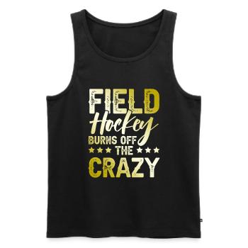 Field hockey sport - Men's Premium Organic Tank Top - black - Front - Michal (187cm)