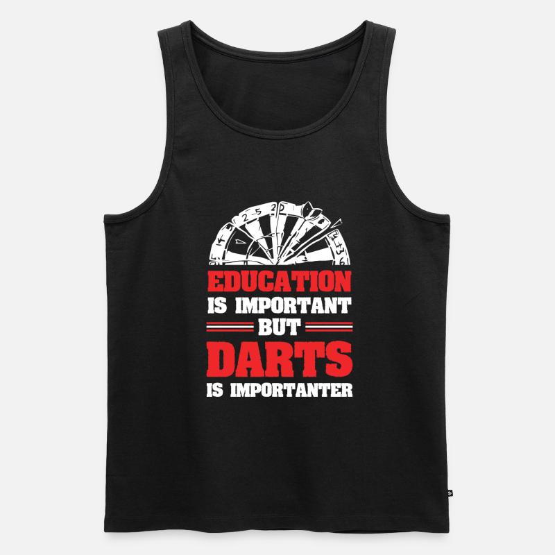 bildung dart - Männer Premium Bio Tank Top - Schwarz