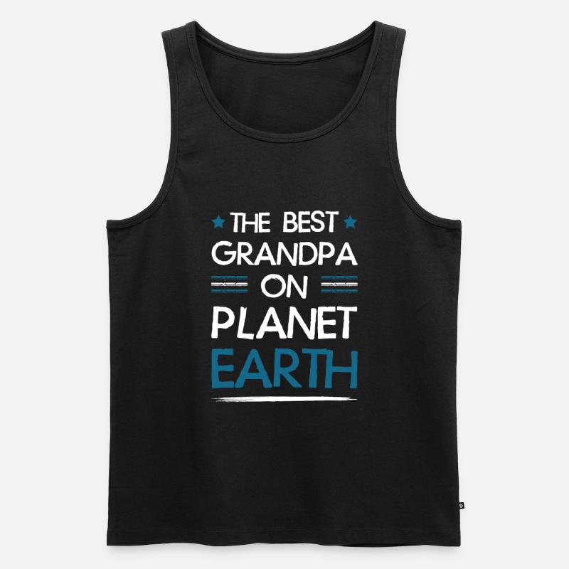Bester Opa Spruch - Männer Premium Bio Tank Top - Schwarz