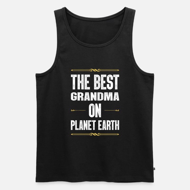 Beste Oma Spruch - Männer Premium Bio Tank Top - Schwarz