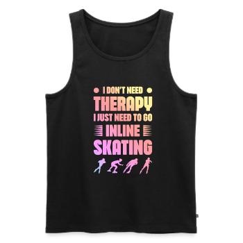 Skate Therapy - Men's Premium Organic Tank Top - black - Front - Michal (187cm)