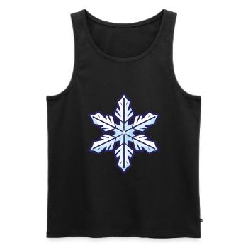 Schneeflocke Icon Winter - Männer Premium Bio Tank Top - Schwarz - Vorne - Michal (187cm)