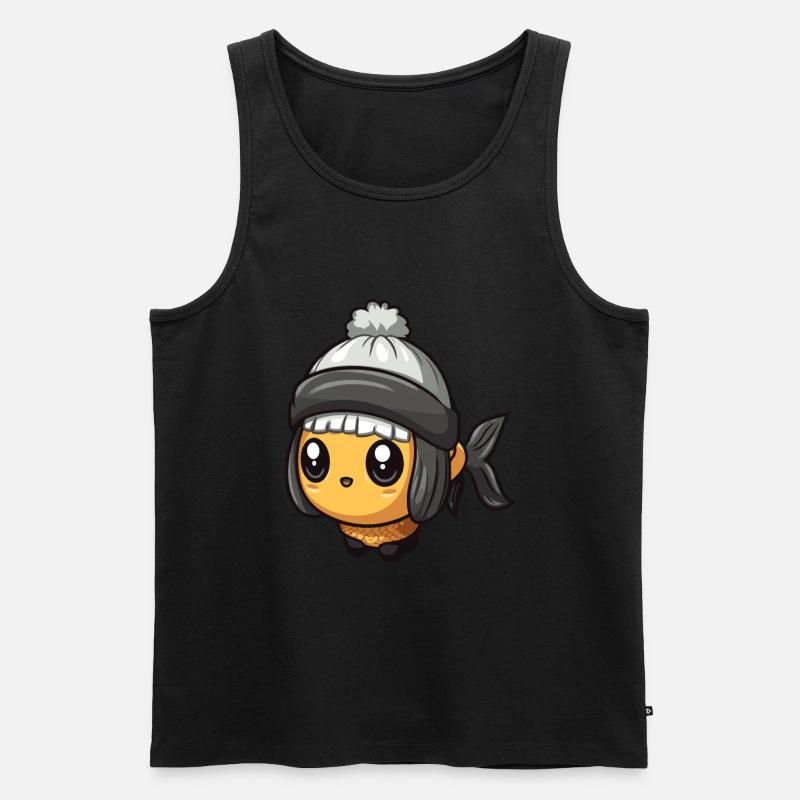 Fisch Winter Comic Niedlich - Männer Premium Bio Tank Top - Schwarz