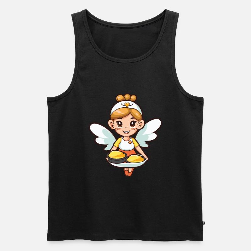 Backfee Fee Backen Kochen - Männer Premium Bio Tank Top - Schwarz
