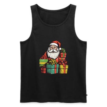 Santa Claus Christmas Christmas - Men's Premium Organic Tank Top - black - Front - Michal (187cm)
