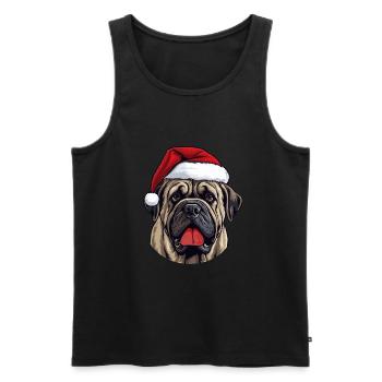 Mastiff Dog Head Christmas Xmas - Men's Premium Organic Tank Top - black - Front - Michal (187cm)