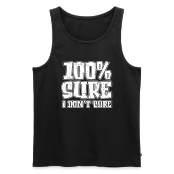Schwarzer Humor Witzig I Dont Care - Männer Premium Bio Tank Top - Schwarz - Vorne - Michal (187cm)
