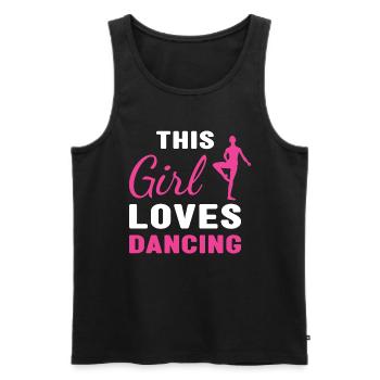 Dancer This Girl Loves Dancing - Männer Premium Bio Tank Top - Schwarz - Vorne - Michal (187cm)